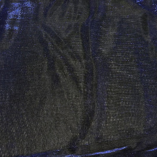 Feldman Blue Metallic Knit Fabric